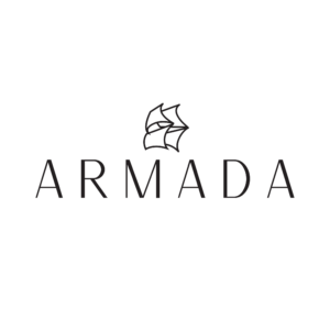 Armada logo with small ship sales icon above letters